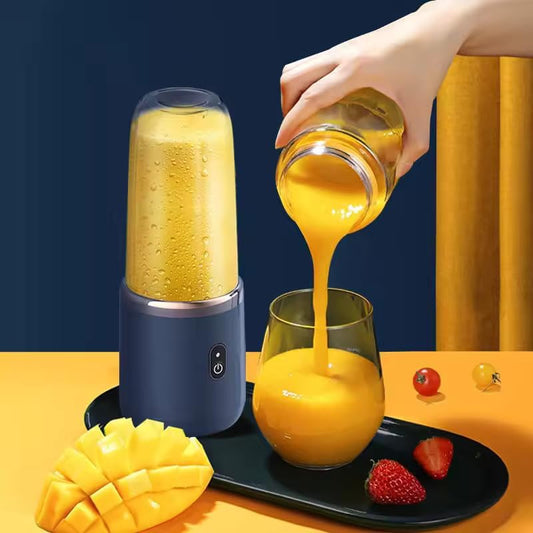 Portable Blender Electric Juicers Fruit Mixers USB Rechargeable Smoothie Mini Personal Juicer 6 Blades 3Gears With 1500 Mah Rechargeable Battery-Smoothie Blender