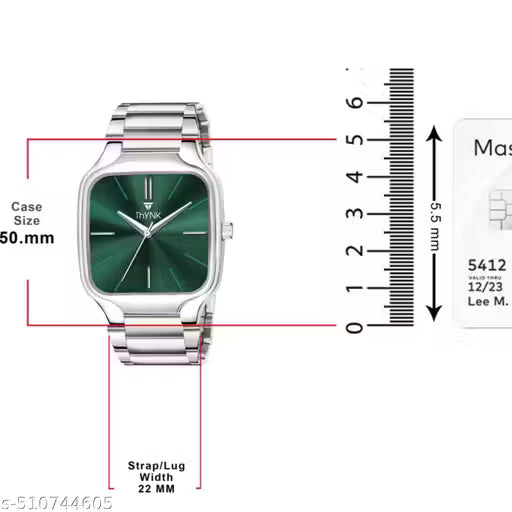 NEW DESIGNER SQUARE STIANLESS STEEL ADJUSTABLE CHAIN Analog Watch - For Men