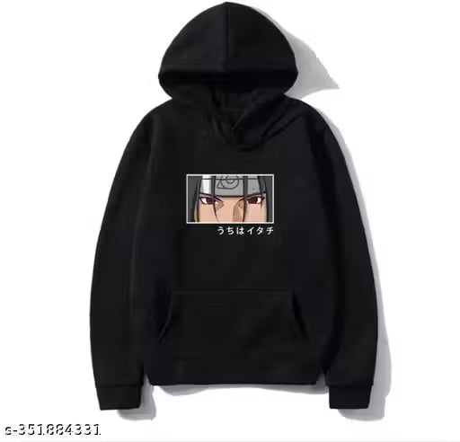 Men's Anime Casual Sweatshirt Hooded for Men Regular fit Jujutsu Sweatshirt Goku Satoru Fleece Black Full Sleeve