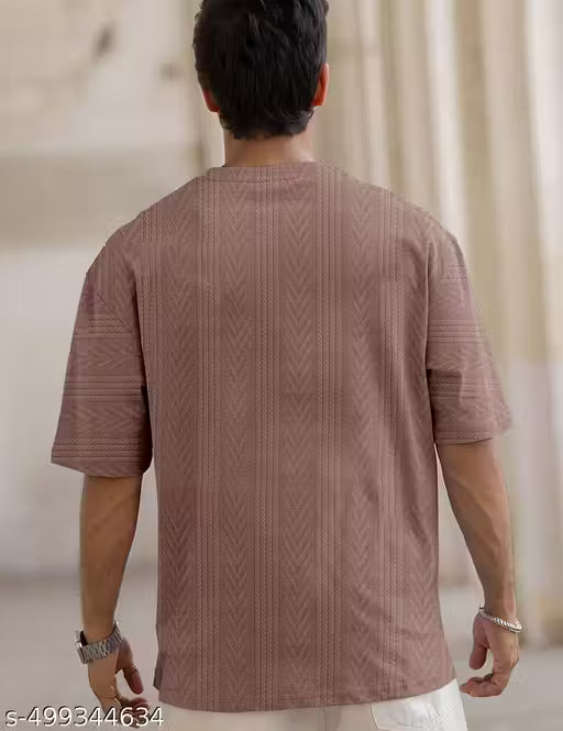 Force Men Solid Casual Brown T-Shirt