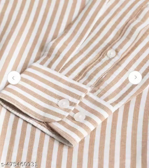 Men's Viral Striped Shirts for men - Beige Colour