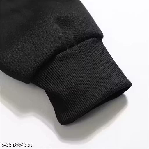 Men's Anime Casual Sweatshirt Hooded for Men Regular fit Jujutsu Sweatshirt Goku Satoru Fleece Black Full Sleeve