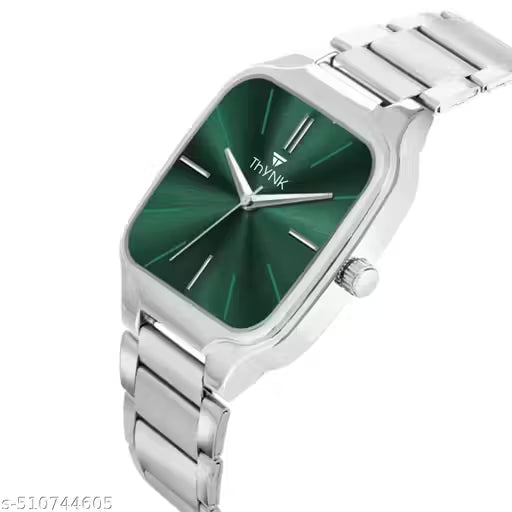 NEW DESIGNER SQUARE STIANLESS STEEL ADJUSTABLE CHAIN Analog Watch - For Men