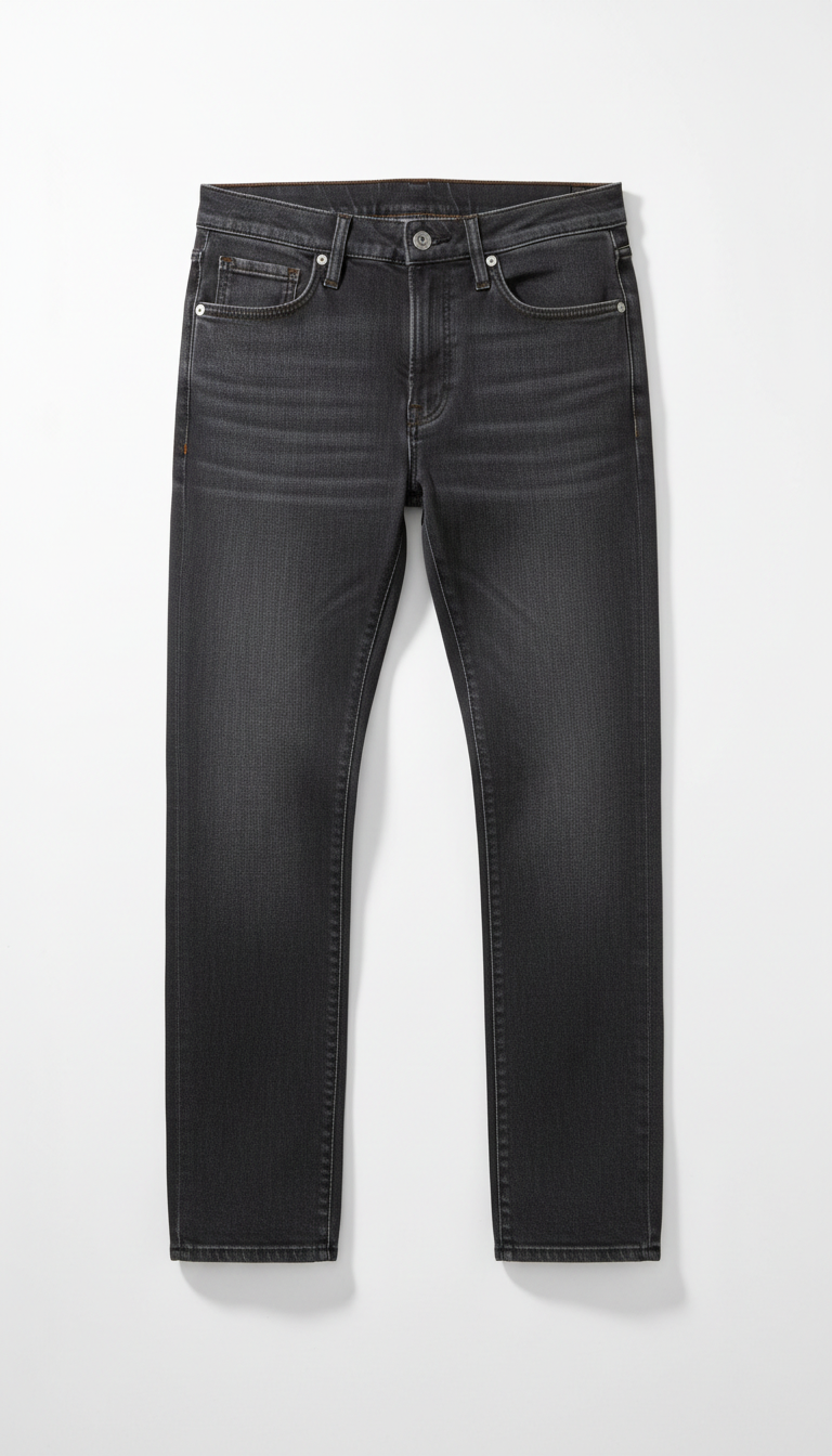 Straight fit premium cotton jeans