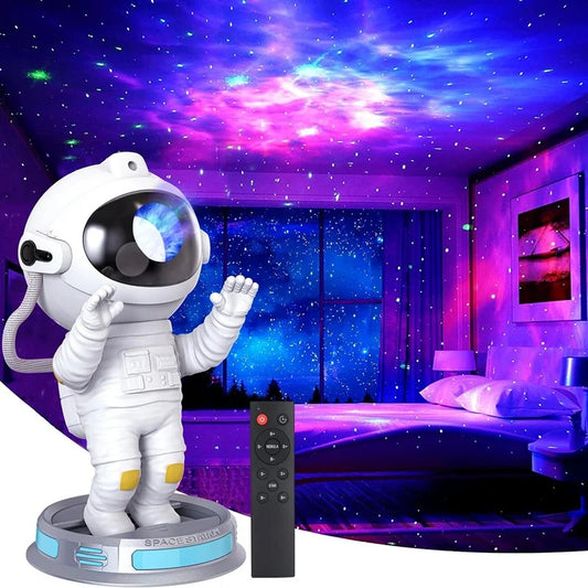 Astronaut Galaxy Projector Night Light – Remote Control Star Nebula Lamp for Bedroom, Kids & Adults – 360° Rotation, Timer, Space Decor Gift for Home, Party & Gaming Room