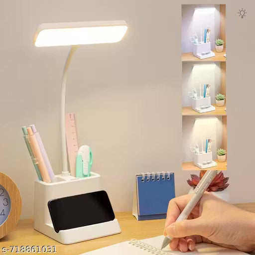 LED Study Table Lamp with Pen & Phone Holder | Desk Lamp for Students