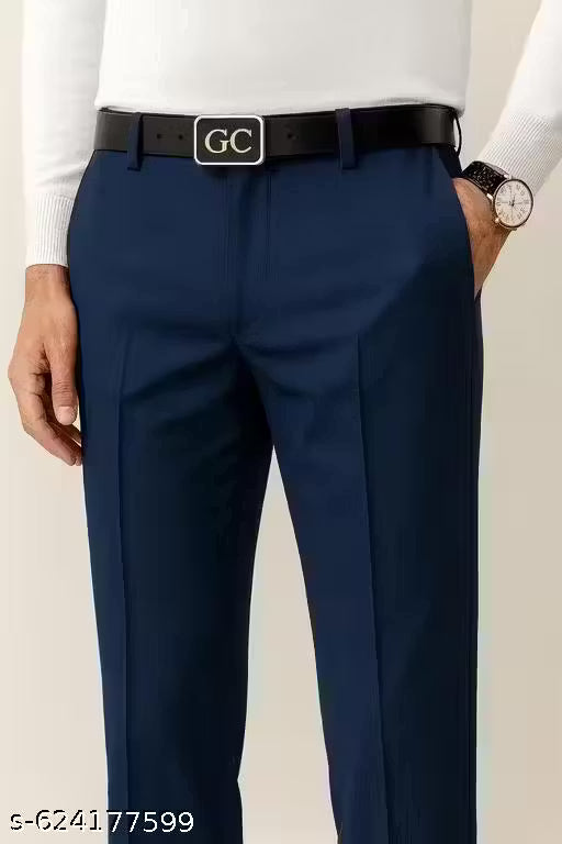 Men's Formal Navy Blue Trousers.Formal Navy Blue trousers.