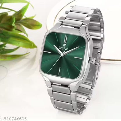 NEW DESIGNER SQUARE STIANLESS STEEL ADJUSTABLE CHAIN Analog Watch - For Men