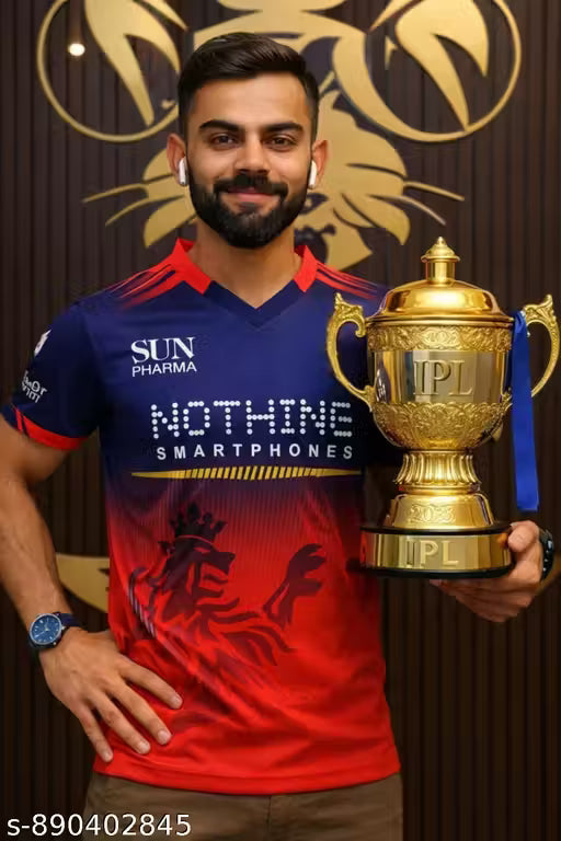 Royal Challengers Bangalore RCB IPL V - Neck Cricket Jersey for Men