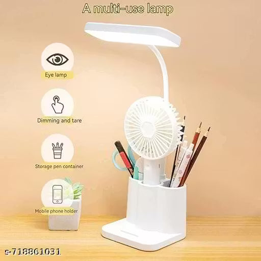 LED Study Table Lamp with Pen & Phone Holder | Desk Lamp for Students