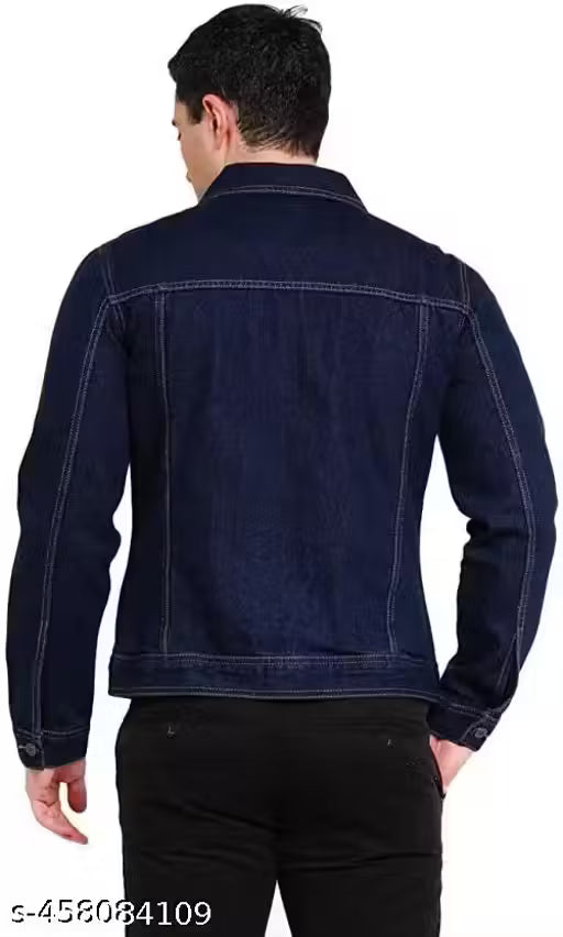 Trending Men's Blue Denim jacket.