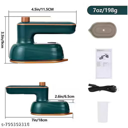 Travel Mini Electric Garment Iron - Small, Quick Heating, 2 in 1 Wet (Steam) / Dry Ironing for Home and Travelling
