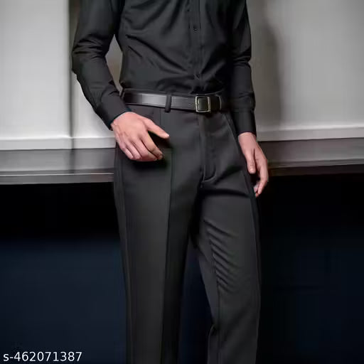 Black Korean Trousers for Men.