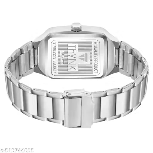 NEW DESIGNER SQUARE STIANLESS STEEL ADJUSTABLE CHAIN Analog Watch - For Men