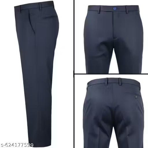 Men's Formal Navy Blue Trousers.Formal Navy Blue trousers.