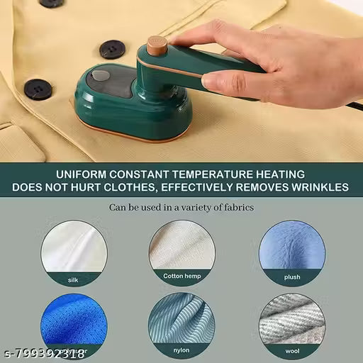 Travel Mini Electric Garment Iron - Small, Quick Heating, 2 in 1 Wet (Steam) / Dry Ironing for Home and Travelling