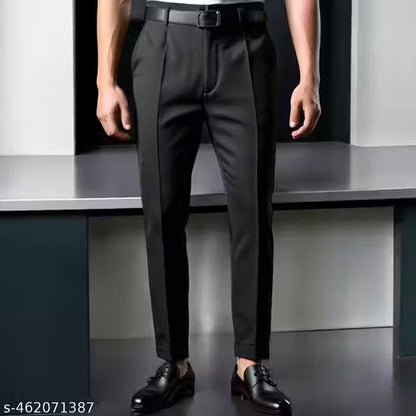Black Korean Trousers for Men.