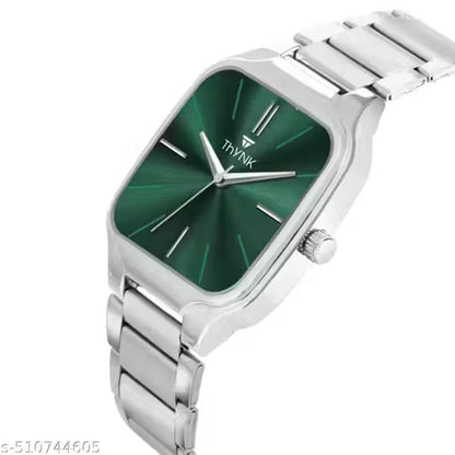 NEW DESIGNER SQUARE STIANLESS STEEL ADJUSTABLE CHAIN Analog Watch - For Men
