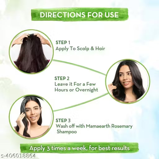 Mamaearth  Rosemary Hair Growth Oil with Rosemary & Methi Dana for Promoting Hair Growth - 200 ml | Controls Hair Fall | Strengthens Hair | Stimulates New Hair Growth | Healthy Nourished Hair