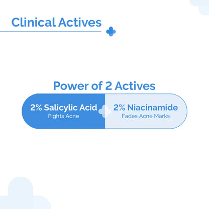The Derma Co. Sali-Cinamide Anti-Acne Face Wash with 2% Salicylic Acid & 2% Niacinamide - 100ml