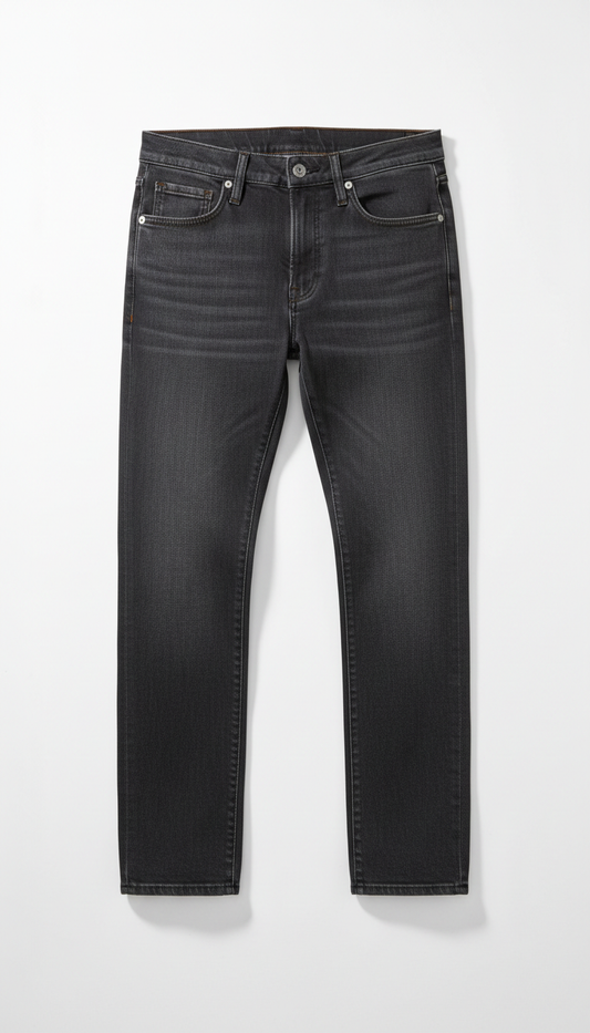 Straight fit premium cotton jeans